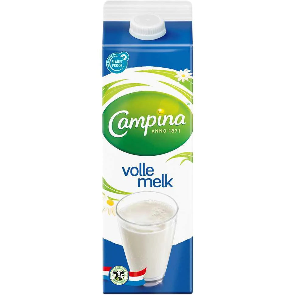 Campina Tam Yağlı Süt 1l