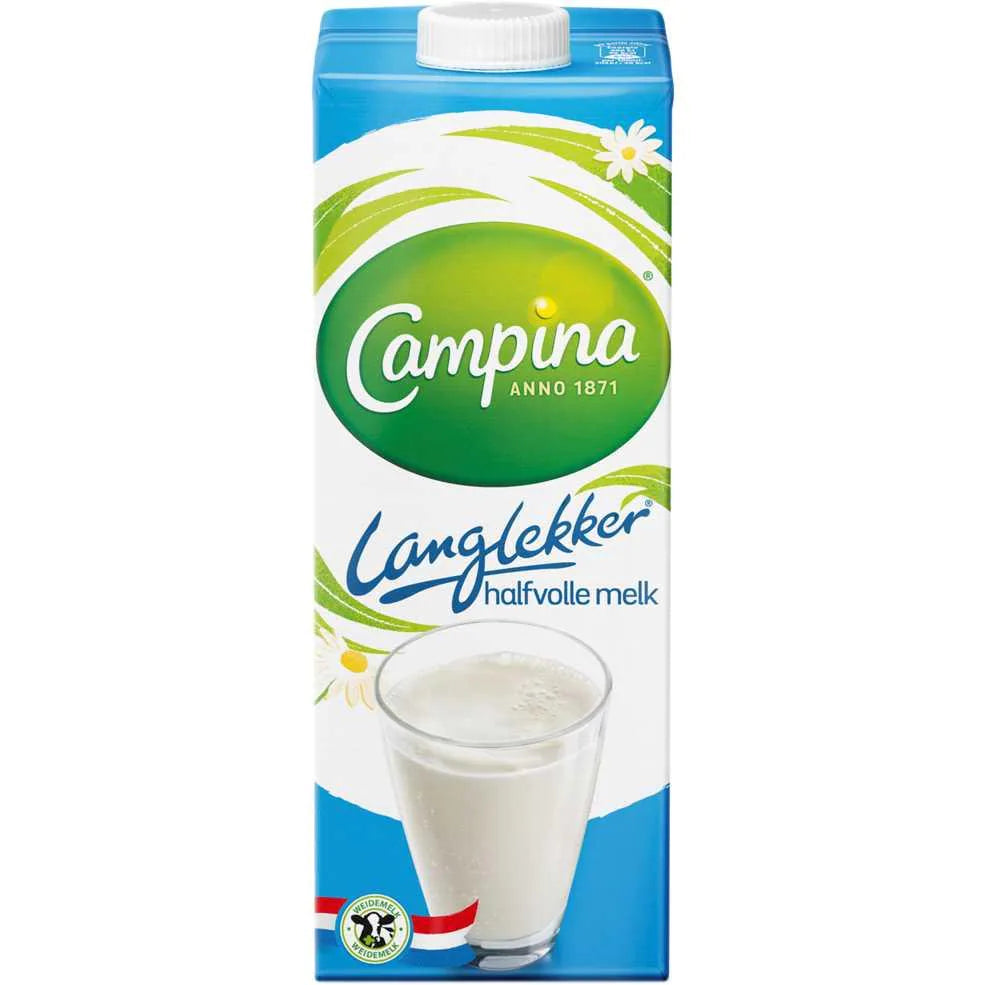 Campina Lang Lekker Yarım Yağlı Süt 1L