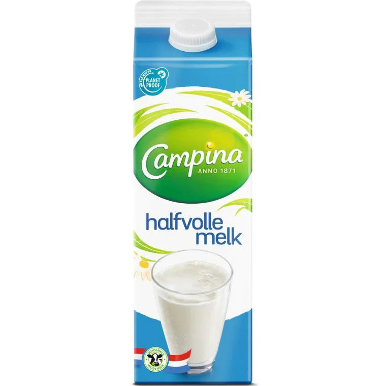 Campina Yarım Yağlı Süt 1l