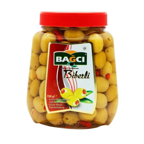 Bagci Green Olives Peppers 700g