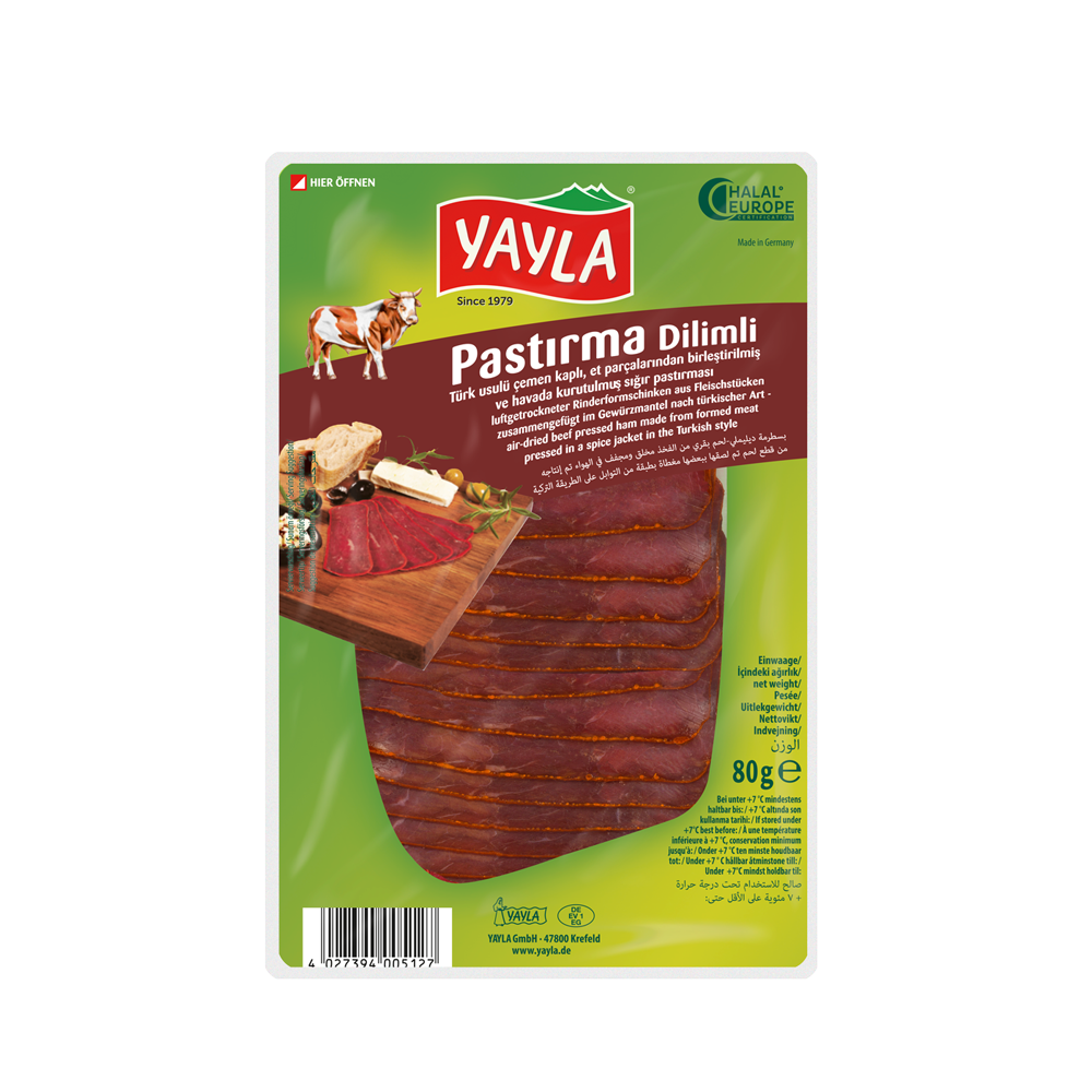 Yayla Dilim Pastırma (Dana Etli) 80gr